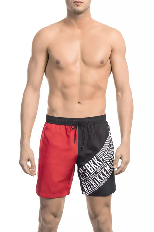 Bikkembergs Rotes Polyester Männer schwimmen kurz