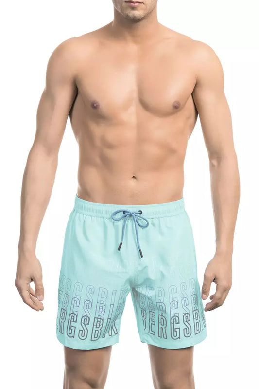 Bikkembergs Hellblaue Polyester Herren-Badeshorts
