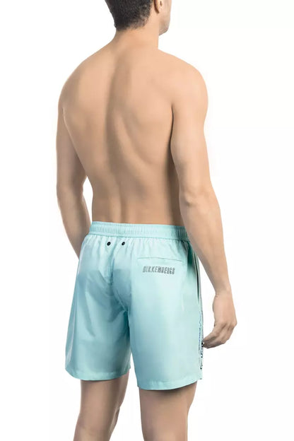 Bikkembergs Hellblaue Polyester Herren-Badeshorts