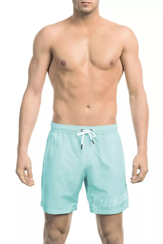 Bikkembergs Hellblaue Polyester Herren-Badeshorts