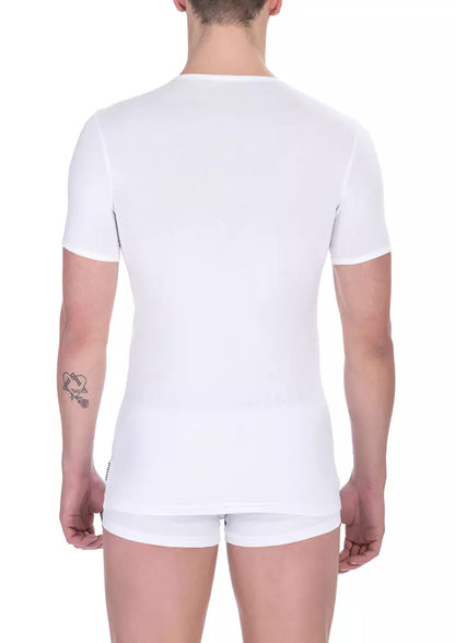 Bikkembergs T-Shirt für Männer aus weißer Baumwolle