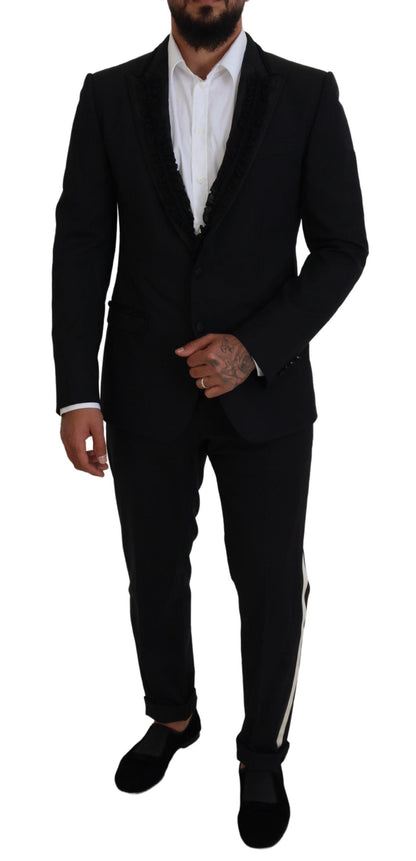 Dolce & Gabbana Schwarz MARTINI Slim Fit Jacke Blazer