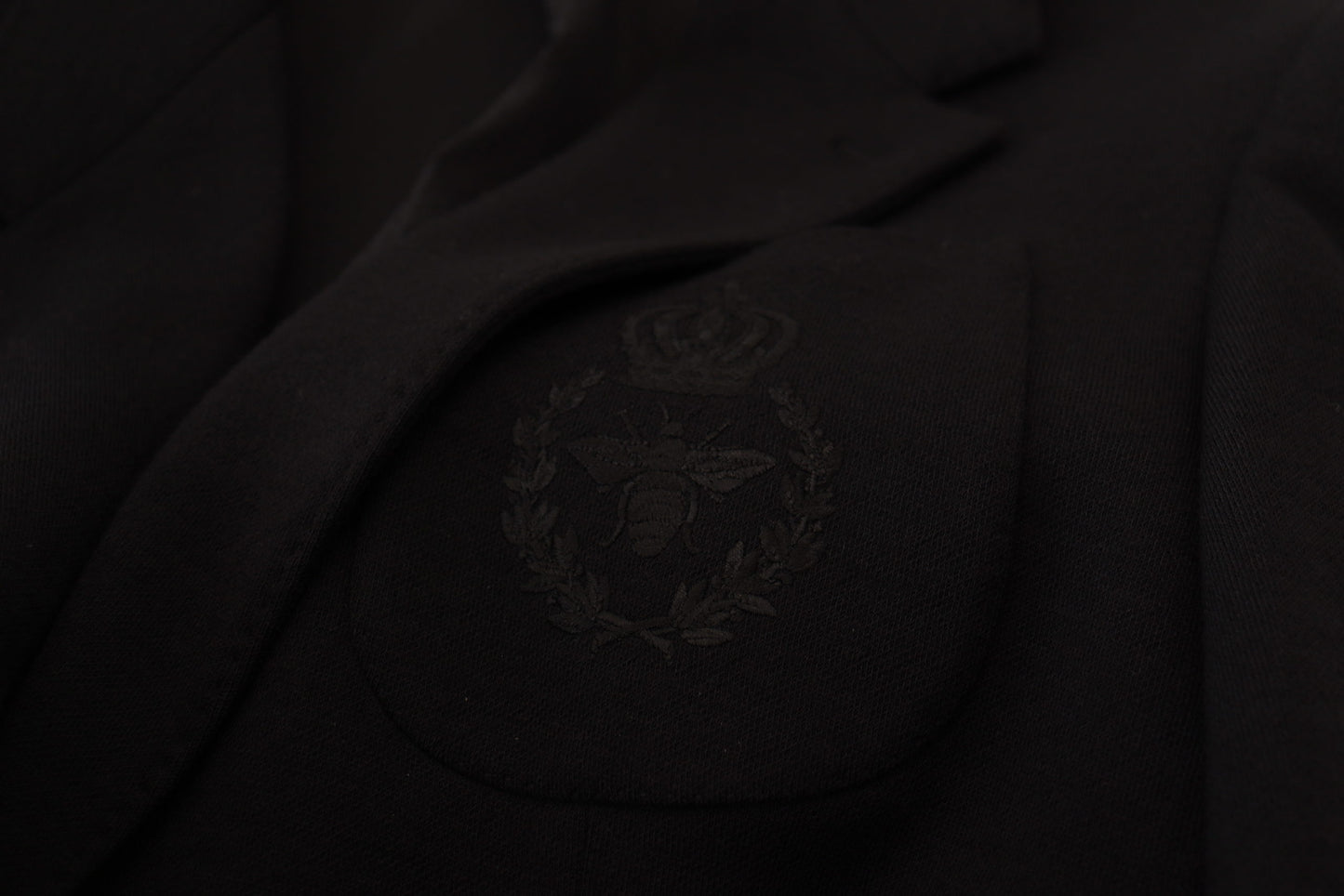 Dolce & Gabbana Schwarze Wollkrone Slim Fit Jacke Blazer