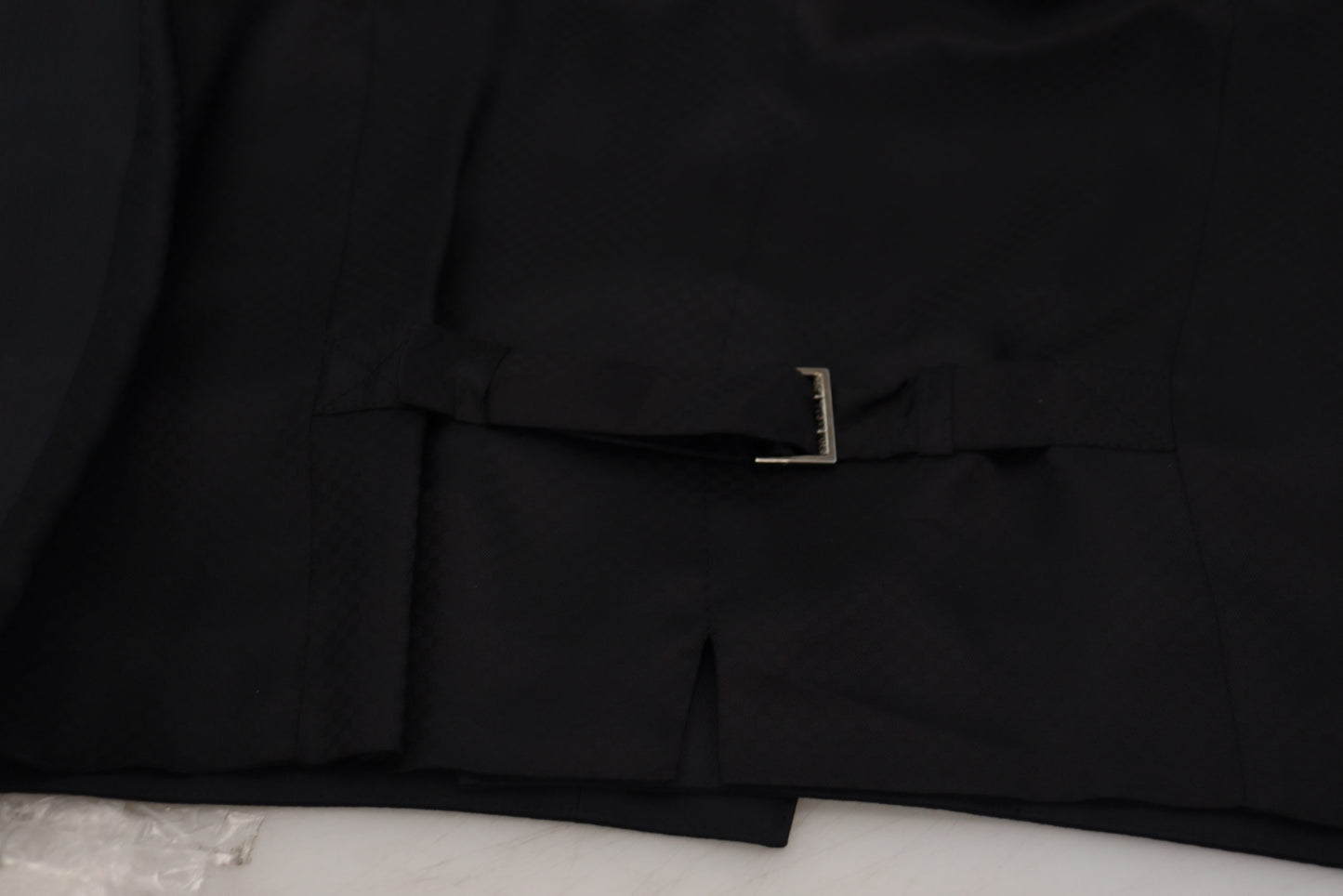 Dolce & Gabbana Schwarze Stretchweste aus Wolle Formelle Weste