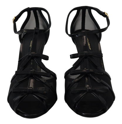 Dolce &amp; Gabbana Elegant black stiletto heeled sandals