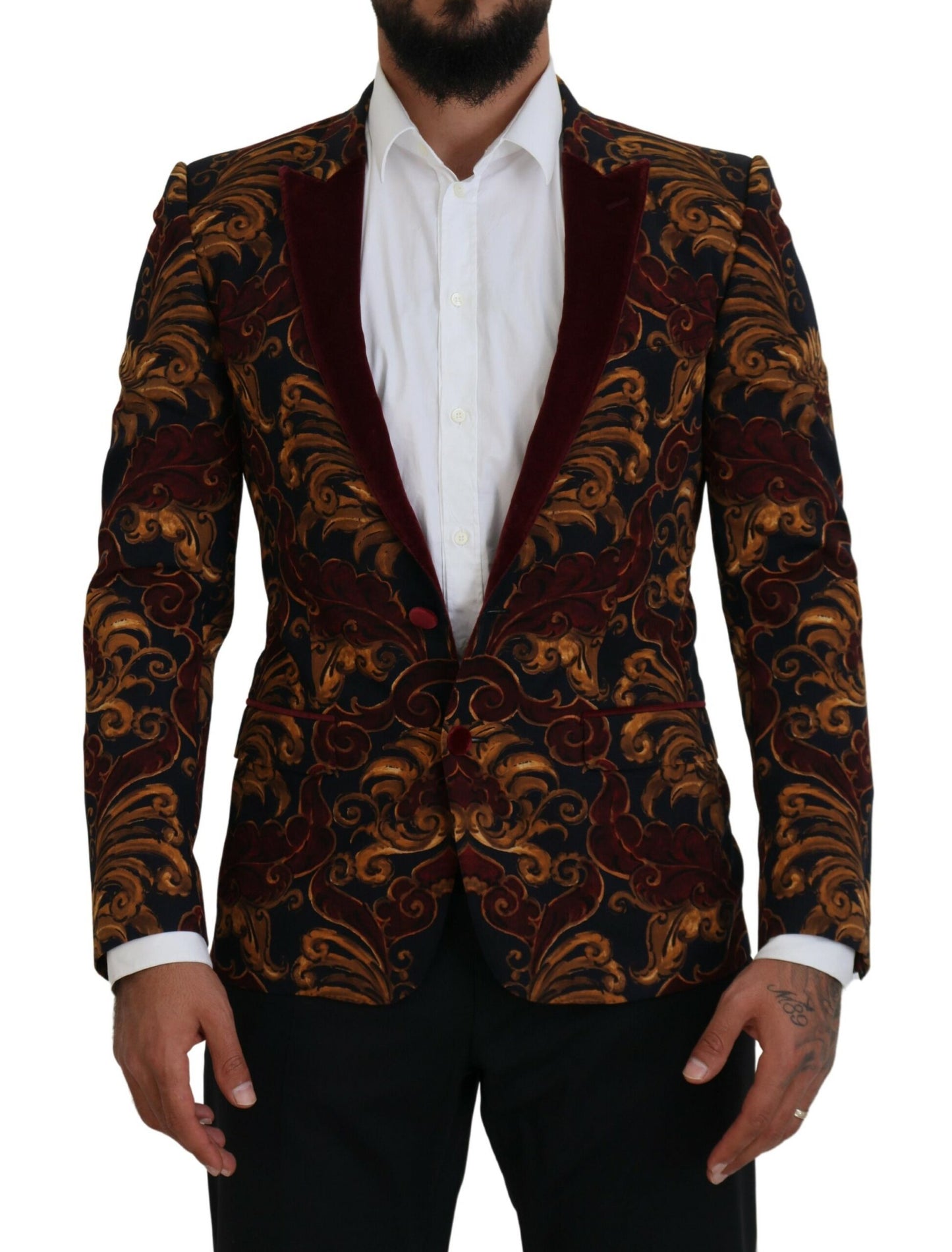 Dolce & Gabbana Multicolor Floral Einreihiger Martini-Blazer