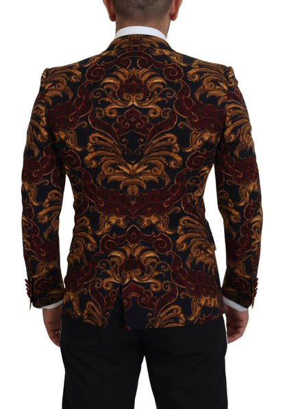 Dolce & Gabbana Multicolor Floral Einreihiger Martini-Blazer