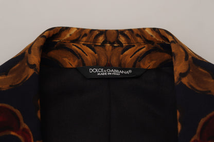 Dolce & Gabbana Multicolor Floral Einreihiger Martini-Blazer