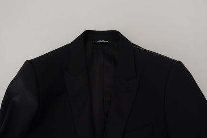 Dolce & Gabbana Schwarzer schmal geschnittener Martini-Blazer