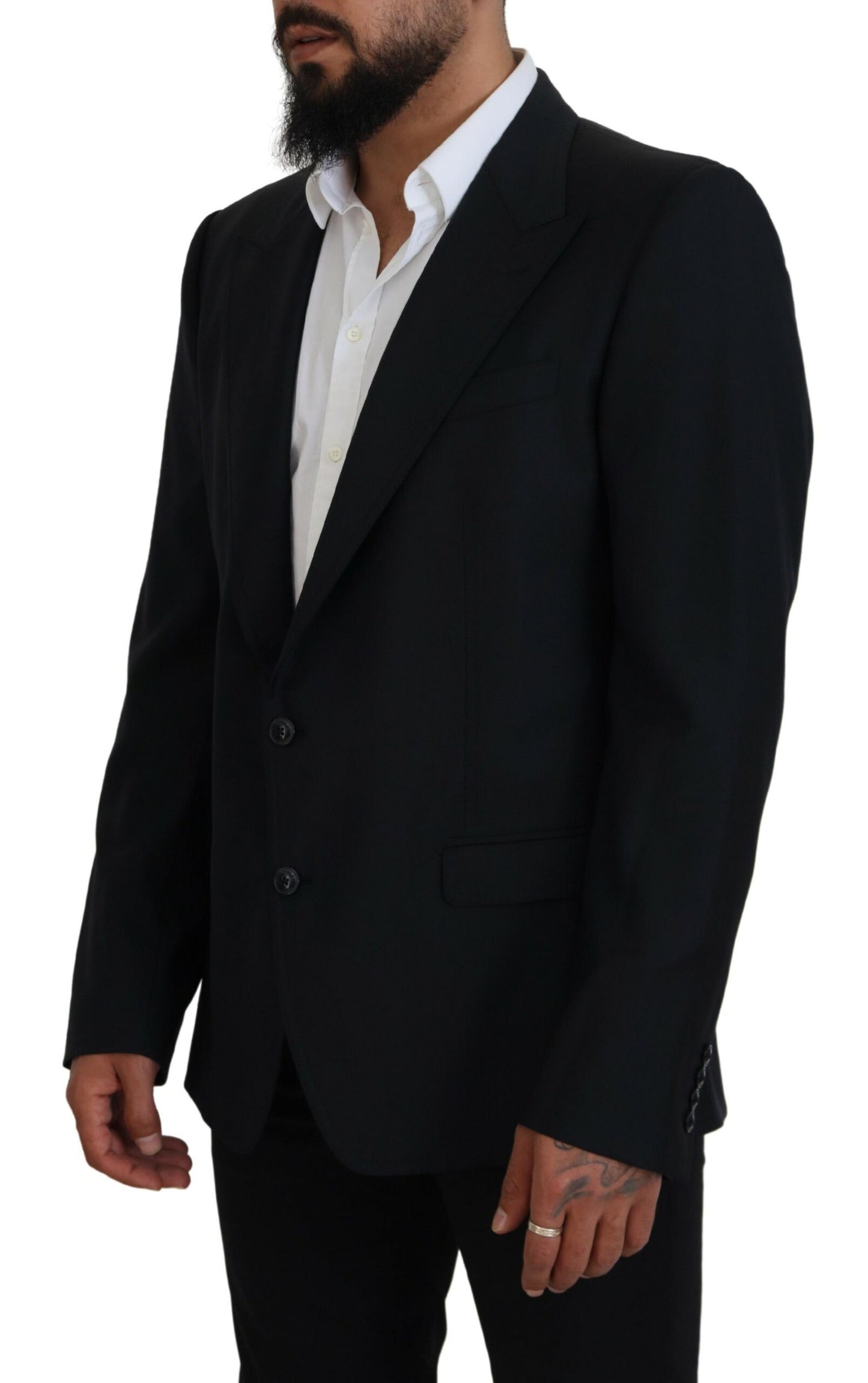 Dolce & Gabbana Dunkelblauer formeller Sicilia Blazer aus Wolle