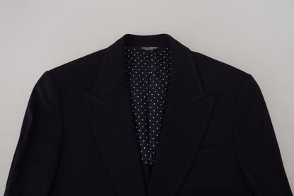 Dolce & Gabbana Blauer Taormina Blazer aus Schurwolle