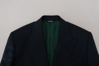 Dolce & Gabbana Blauer doppelreihiger formeller Mantel Blazer