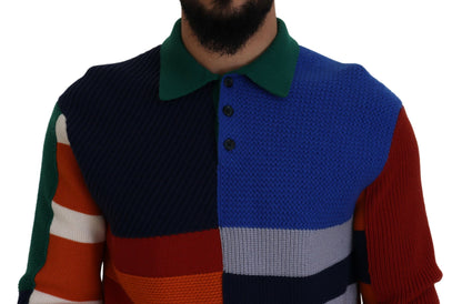 Dolce & Gabbana Mehrfarbig gestreifter Pullover aus Wolle