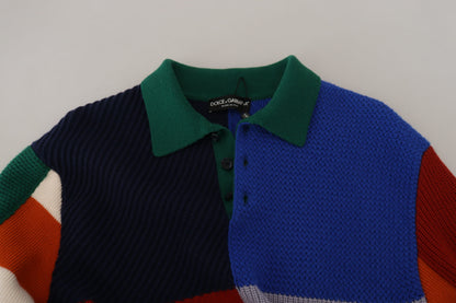 Dolce & Gabbana Mehrfarbig gestreifter Pullover aus Wolle