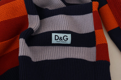 Dolce & Gabbana Mehrfarbig gestreifter Pullover aus Wolle