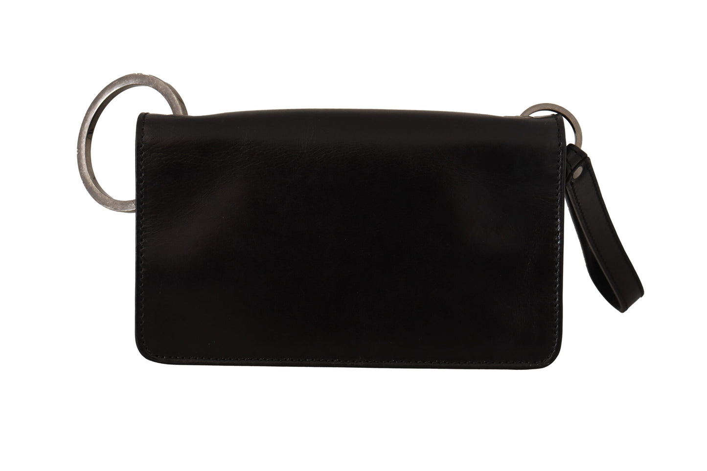 Dolce & Gabbana Schwarzes Lederhandtäschchen Mini Bag Card Bill Wallet