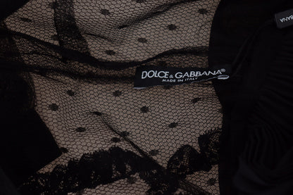 Dolce &amp; Gabbana Elegant mini dress with lace insert in A-line