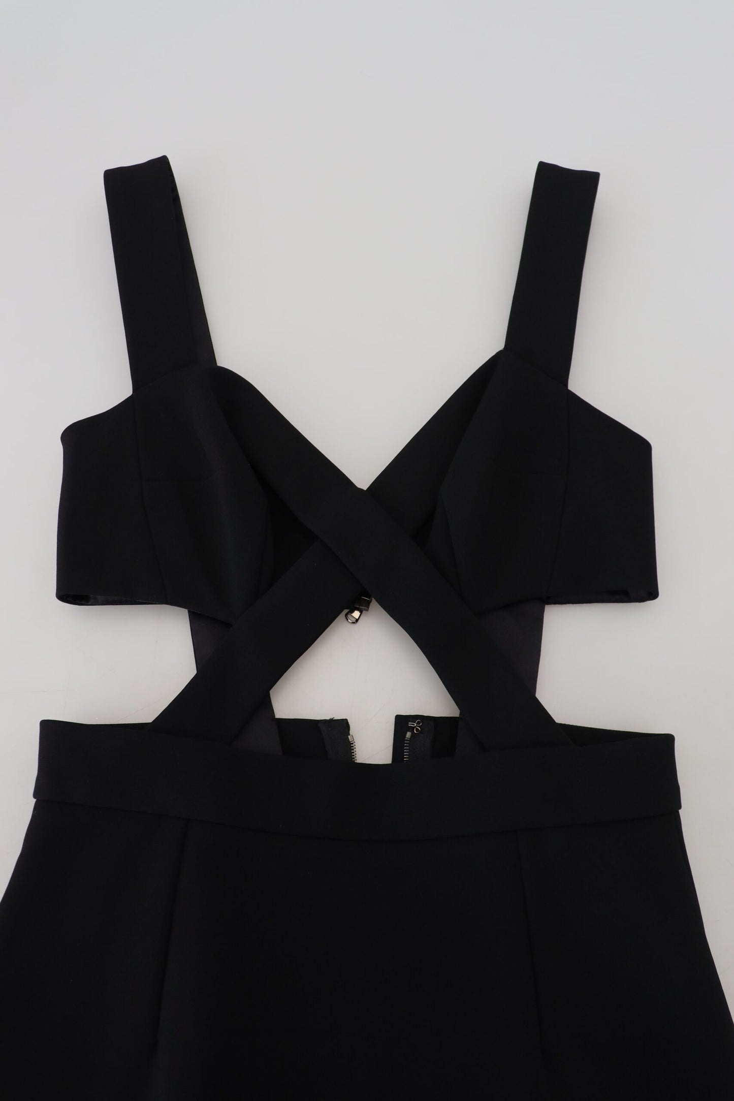 Dolce & Gabbana Schwarzes Viskose Bodycon Etuikleid Midikleid