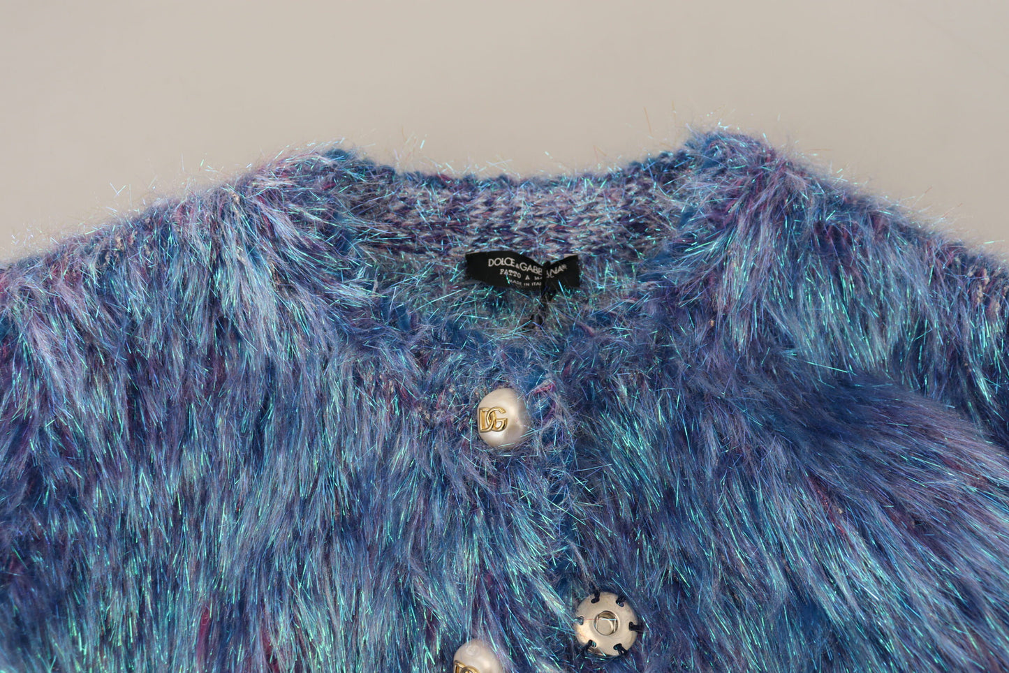 Dolce & Gabbana Multicolor Polyester Fransen Mantel Jacke