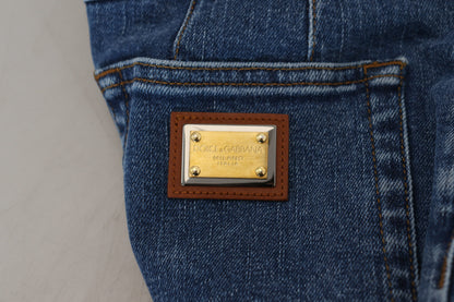 Dolce &amp; Gabbana Elegant blue high waist jeans