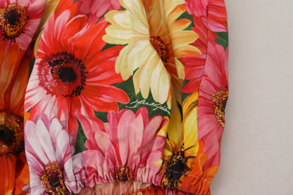 Dolce & Gabbana Bluse Cropped Floral Cotton Tank Top