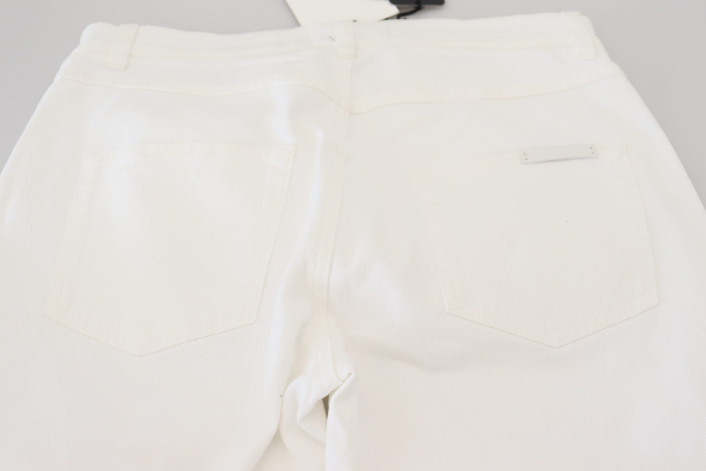 Dolce &amp; Gabbana Elegant white mid-rise skinny jeans