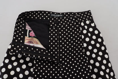 Dolce &amp; Gabbana Elegant Polka Dot High Waisted Pants