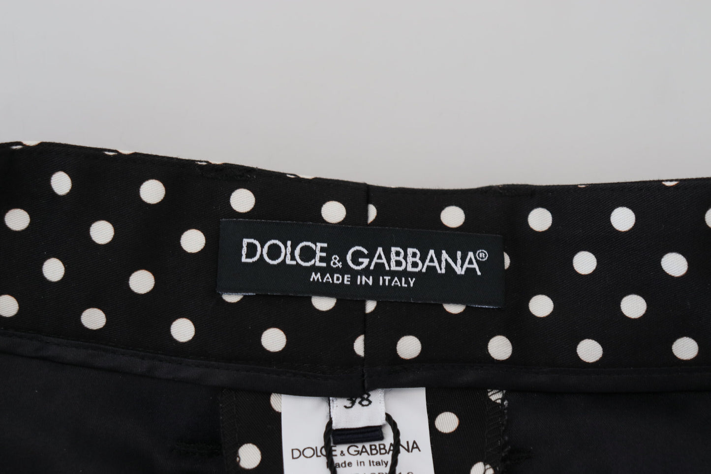 Dolce &amp; Gabbana Elegant Polka Dot High Waisted Pants