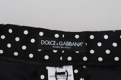 Dolce &amp; Gabbana Elegant Polka Dot High Waisted Pants