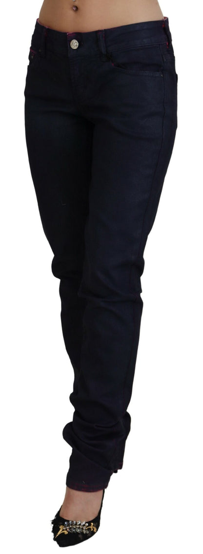 Just Cavalli Slim Black Low Waist Denim Pants