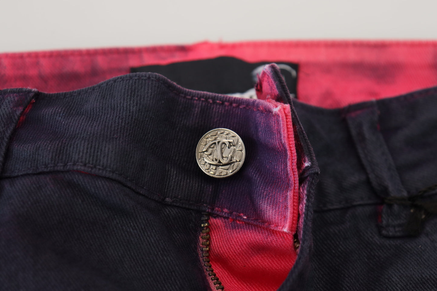 Just Cavalli Slim Black Low Waist Denim Pants