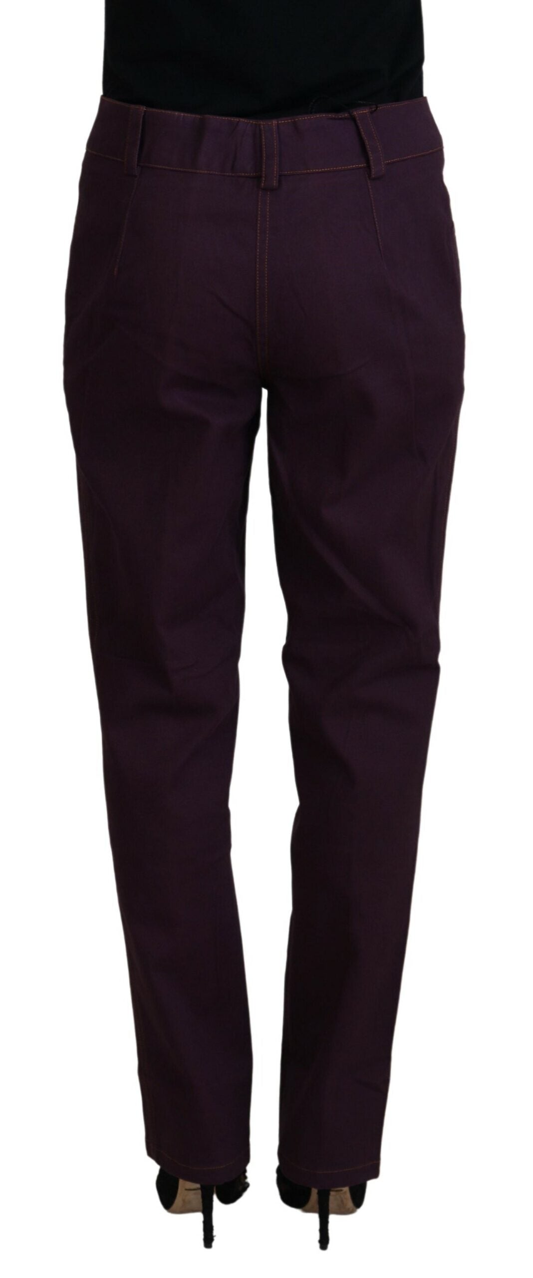 BENCIVENGA Lila Baumwolle Mid Waist Damen Tapered Pants