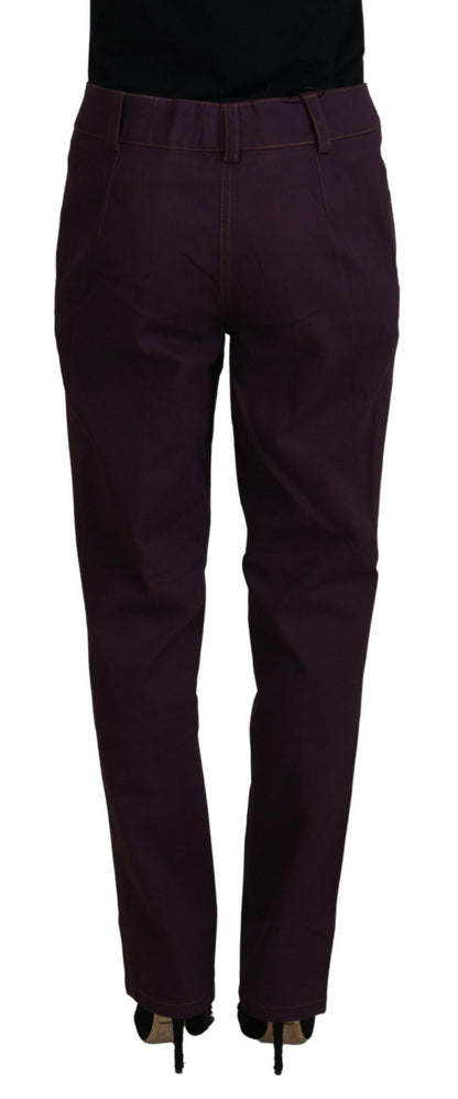 BENCIVENGA Lila Baumwolle Mid Waist Damen Tapered Pants