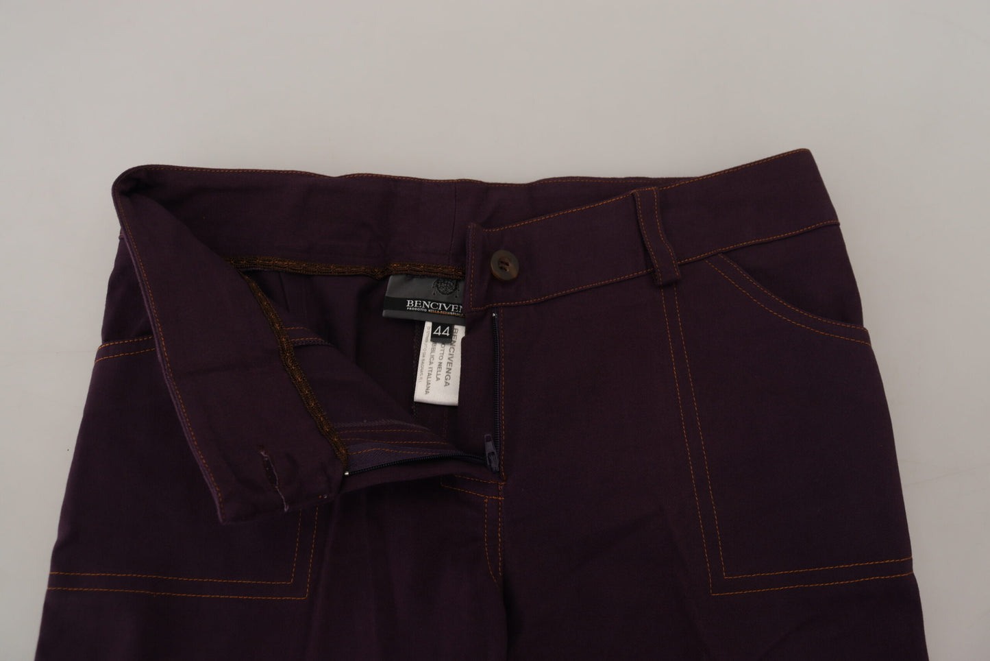 BENCIVENGA Lila Baumwolle Mid Waist Damen Tapered Pants