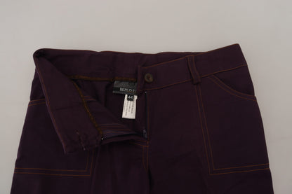 BENCIVENGA Lila Baumwolle Mid Waist Damen Tapered Pants