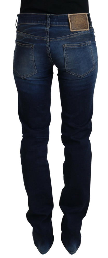 Just Cavalli Chic low-waisted denim pants in blue