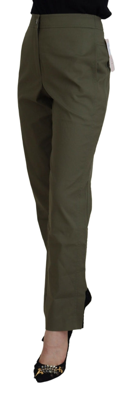 LAUREL Grüne Baumwolle High Waist Damen Tapered Pants