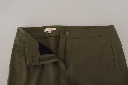 LAUREL Grüne Baumwolle High Waist Damen Tapered Pants