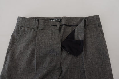 Dolce &amp; Gabbana High-Waisted Checked Wool Pants