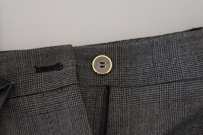 Dolce &amp; Gabbana High-Waisted Checked Wool Pants