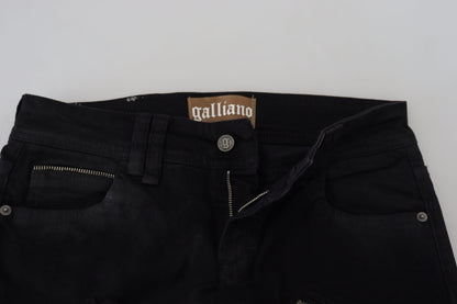 John Galliano Chic black mid-waist flared jeans