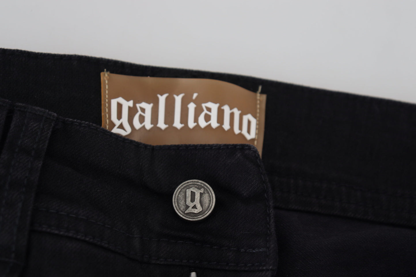 John Galliano Chic black mid-waist flared jeans