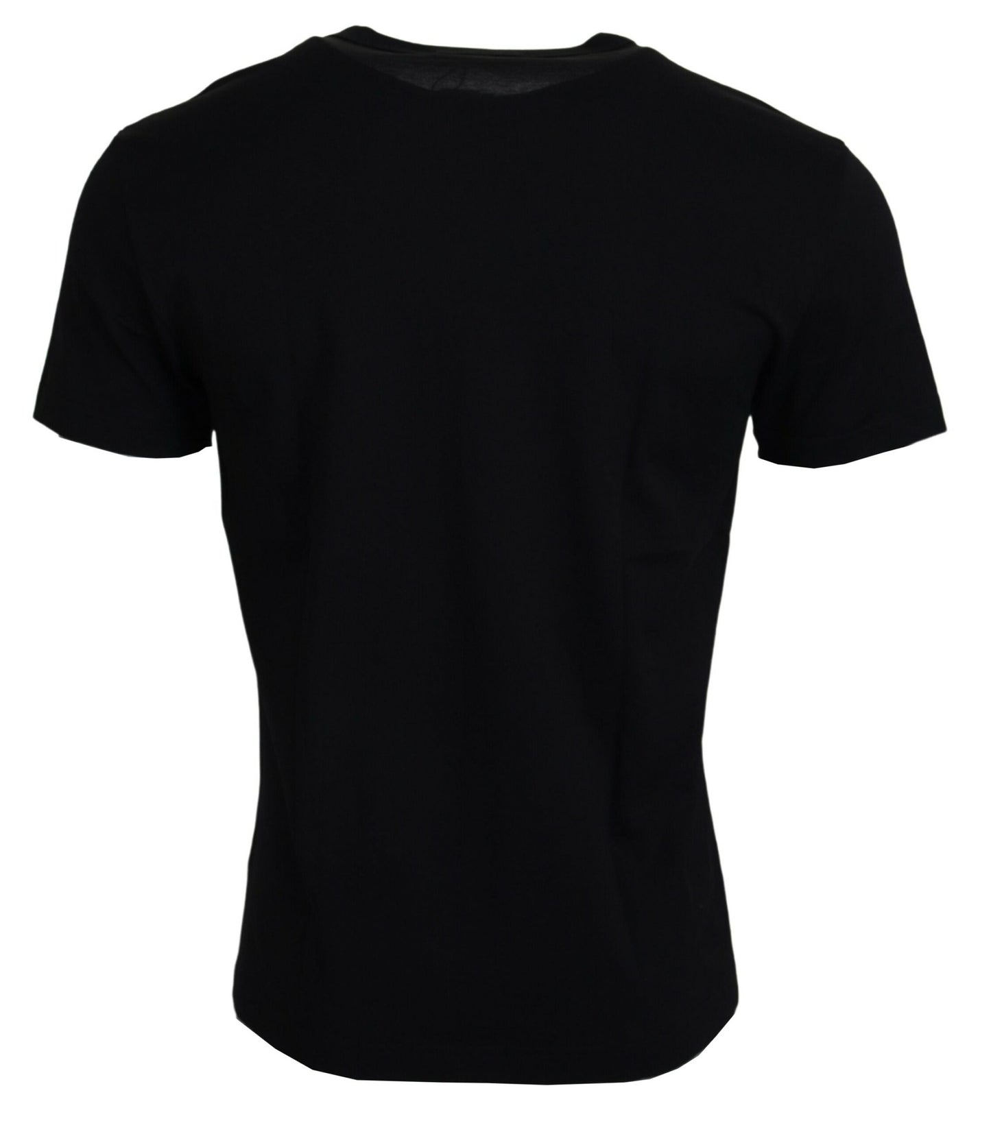 Dolce & Gabbana Schwarzes Sneak Peek Baumwoll-T-Shirt mit kurzen Ärmeln