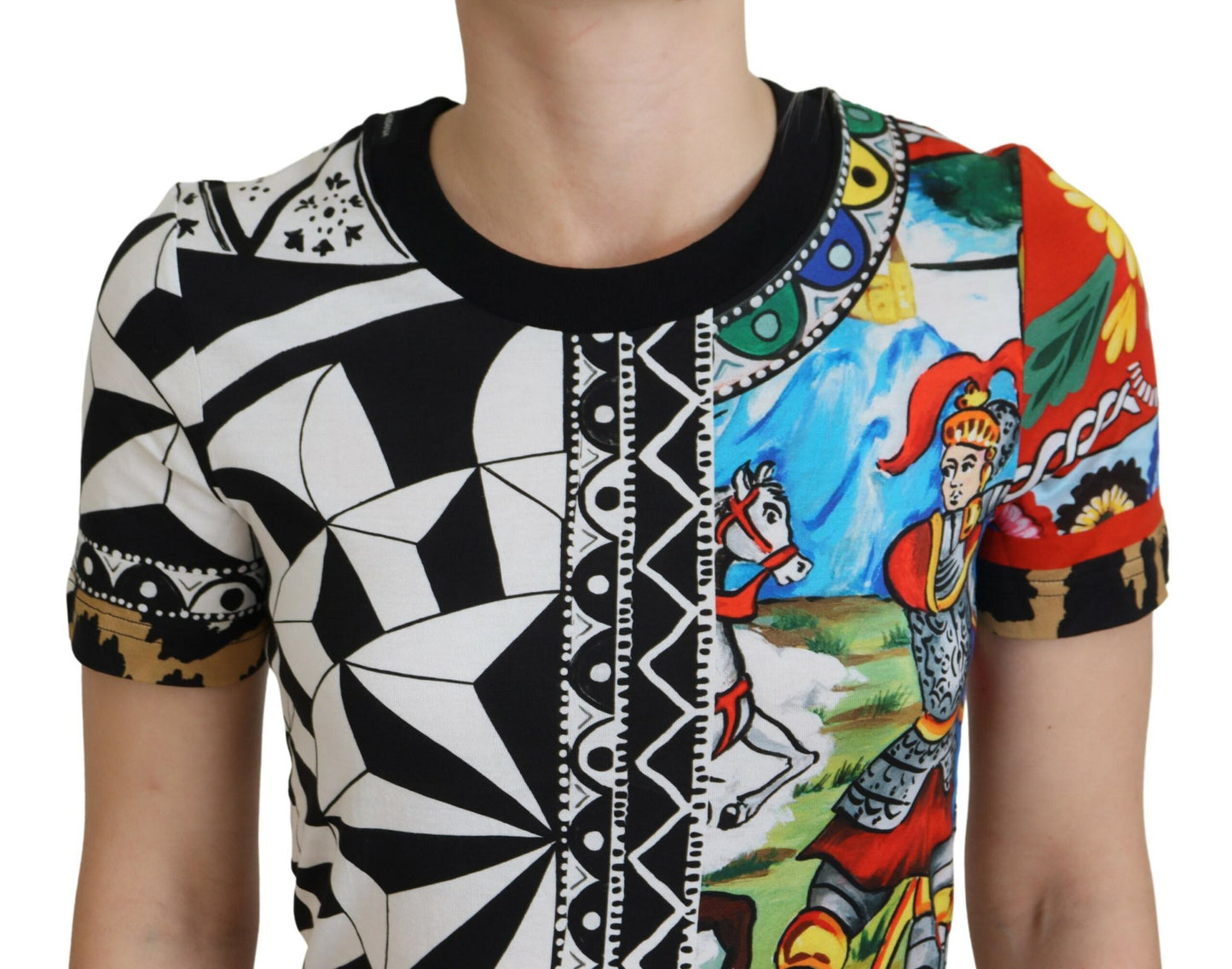 Dolce & Gabbana Mehrfarbig bedrucktes Frauen exklusives Shirt Top