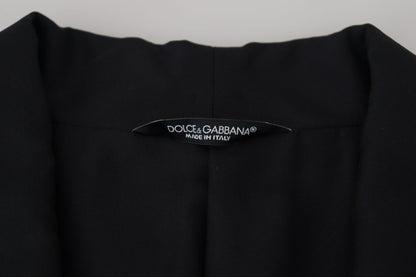Dolce & Gabbana Schwarze Robe Gestreifte DG Patch Jacke Männer Blazer