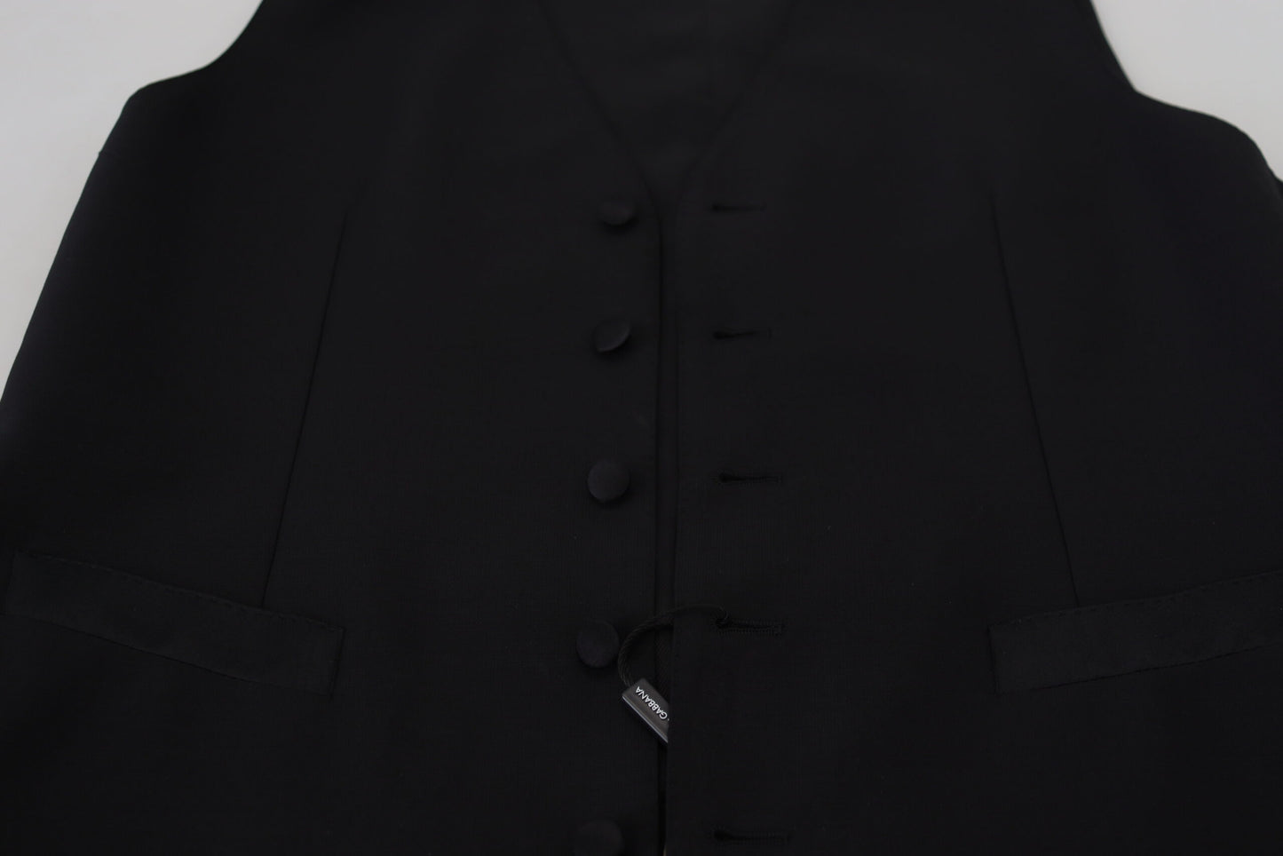 Dolce & Gabbana Schwarze Schurwollweste Formelle Weste