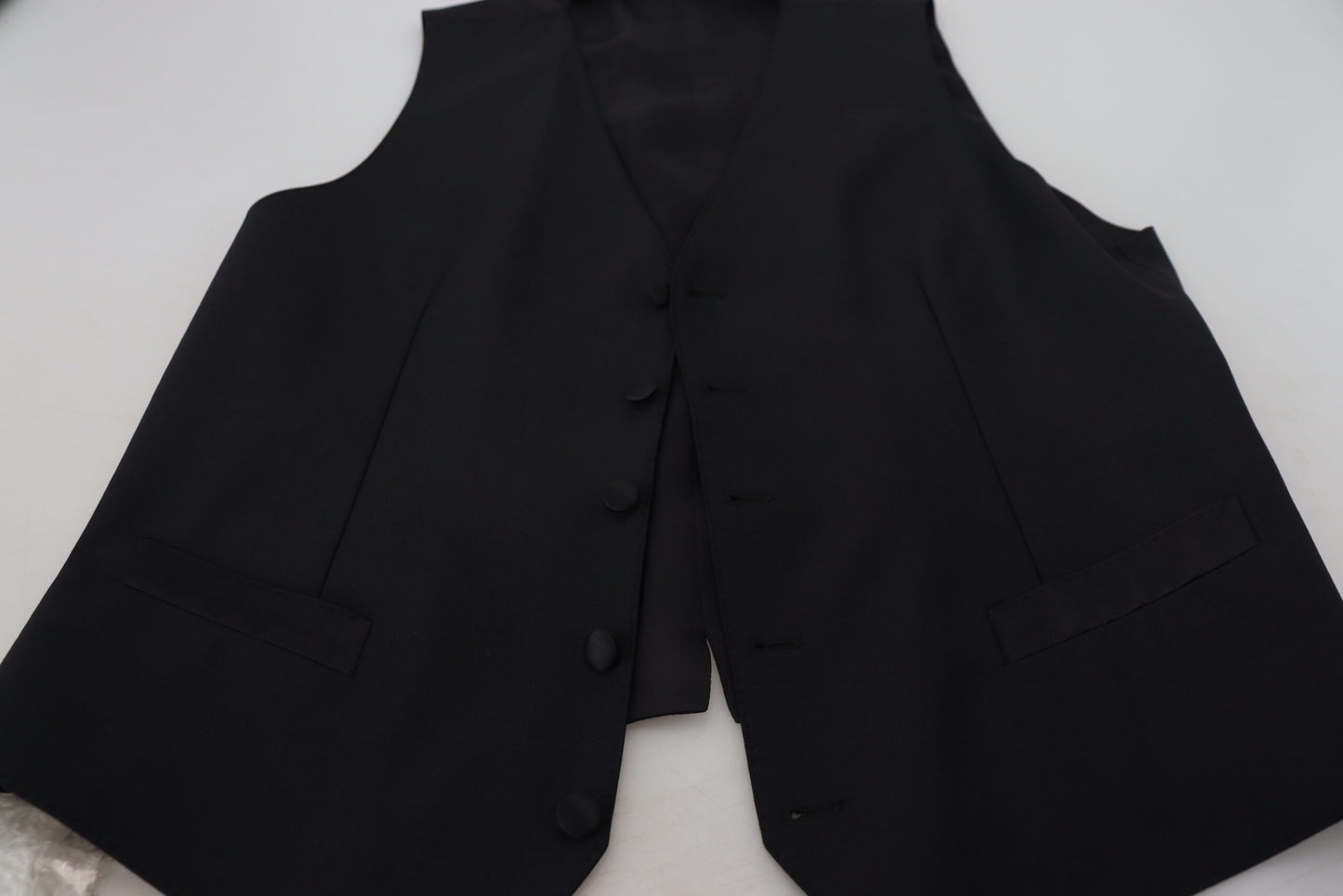 Dolce & Gabbana Schwarze Schurwollweste Formelle Weste