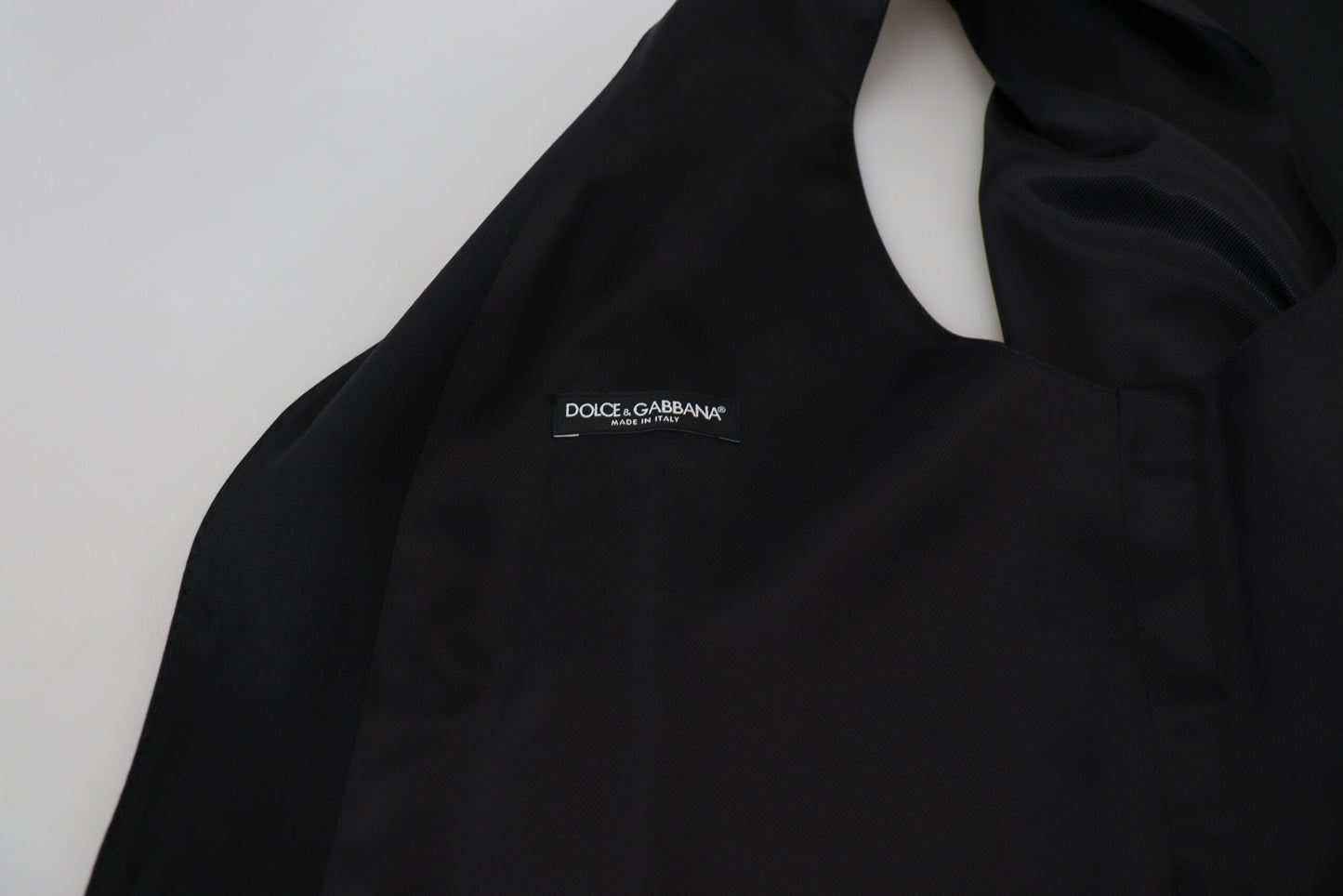 Dolce & Gabbana Schwarze Schurwollweste Formelle Weste