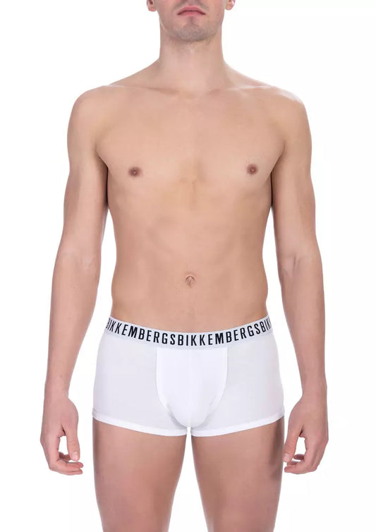 Bikkembergs Weiß Baumwolle Männer Unterwäsche Trunk Duo