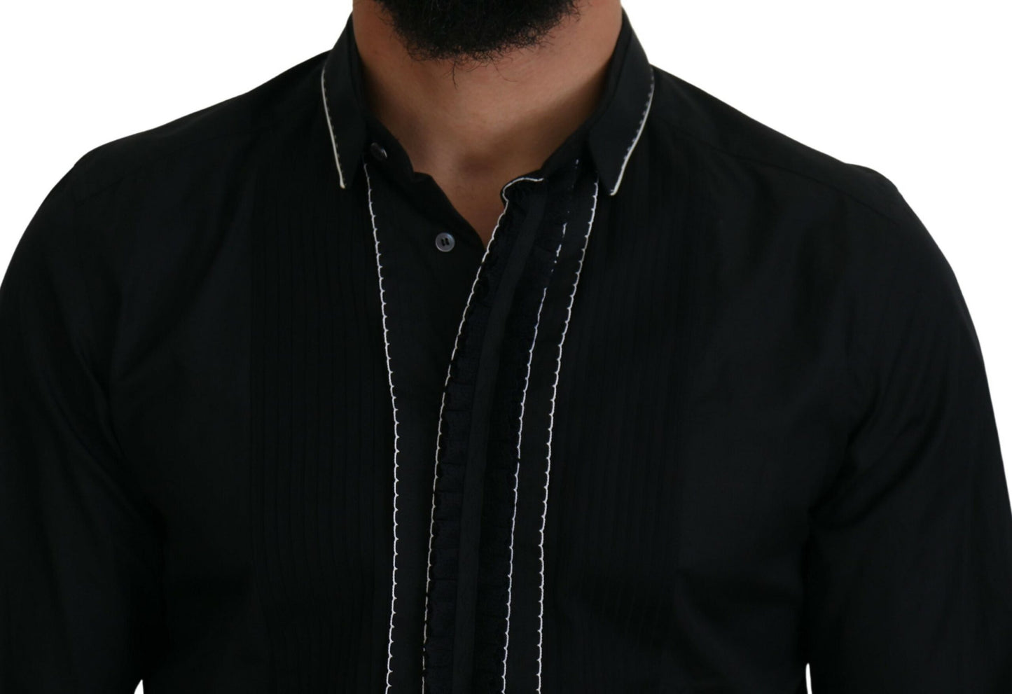 Dolce &amp; Gabbana Elegant Slim Fit Tuxedo Shirt